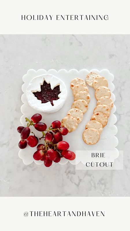 Check out my reel on this brie cheese leaf cutout! So fun to add to your #charcuterieboard this holiday season!