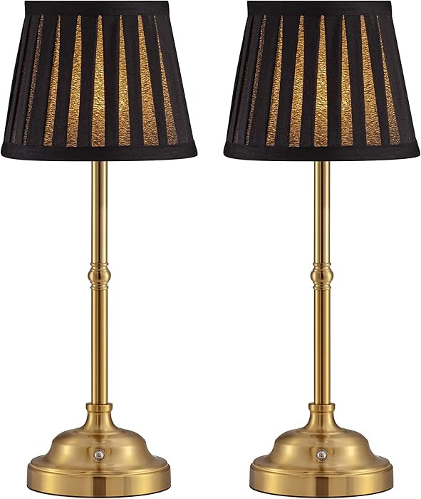 KDG Cordless LED Table Lamp Set of 2, Portables Fabric Shade Desk Lamps, 5000mAh Rechargeable Bat... | Amazon (US)