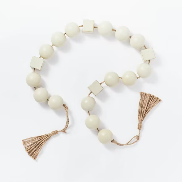 50" Ceramic Bead Garland Gray - Threshold™ designed with Studio McGee | Target