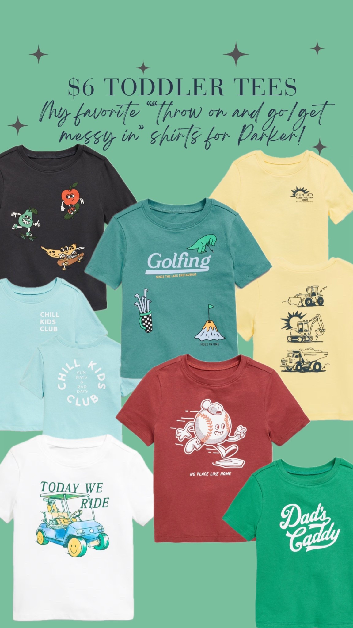 My favorite “throw on and go/get messy in” t shirts for toddlers are $6.00 today! 

#LTKFamily #LTKKids #LTKSaleAlert