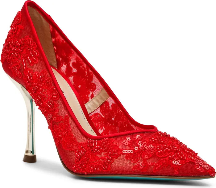 Betsey Johnson Jenii Sequin Mesh Pump (Women) | Nordstrom | Nordstrom