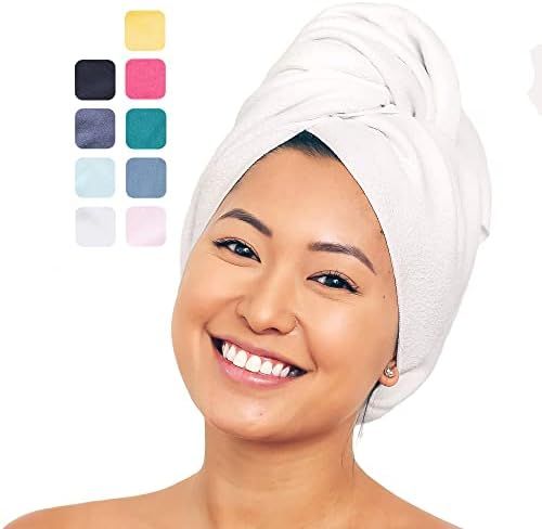 AQUIS Microfiber Hair Towel, Water-Wicking, Ultra Absorbent & 50% Faster Drying, for All Hair Types, | Amazon (US)