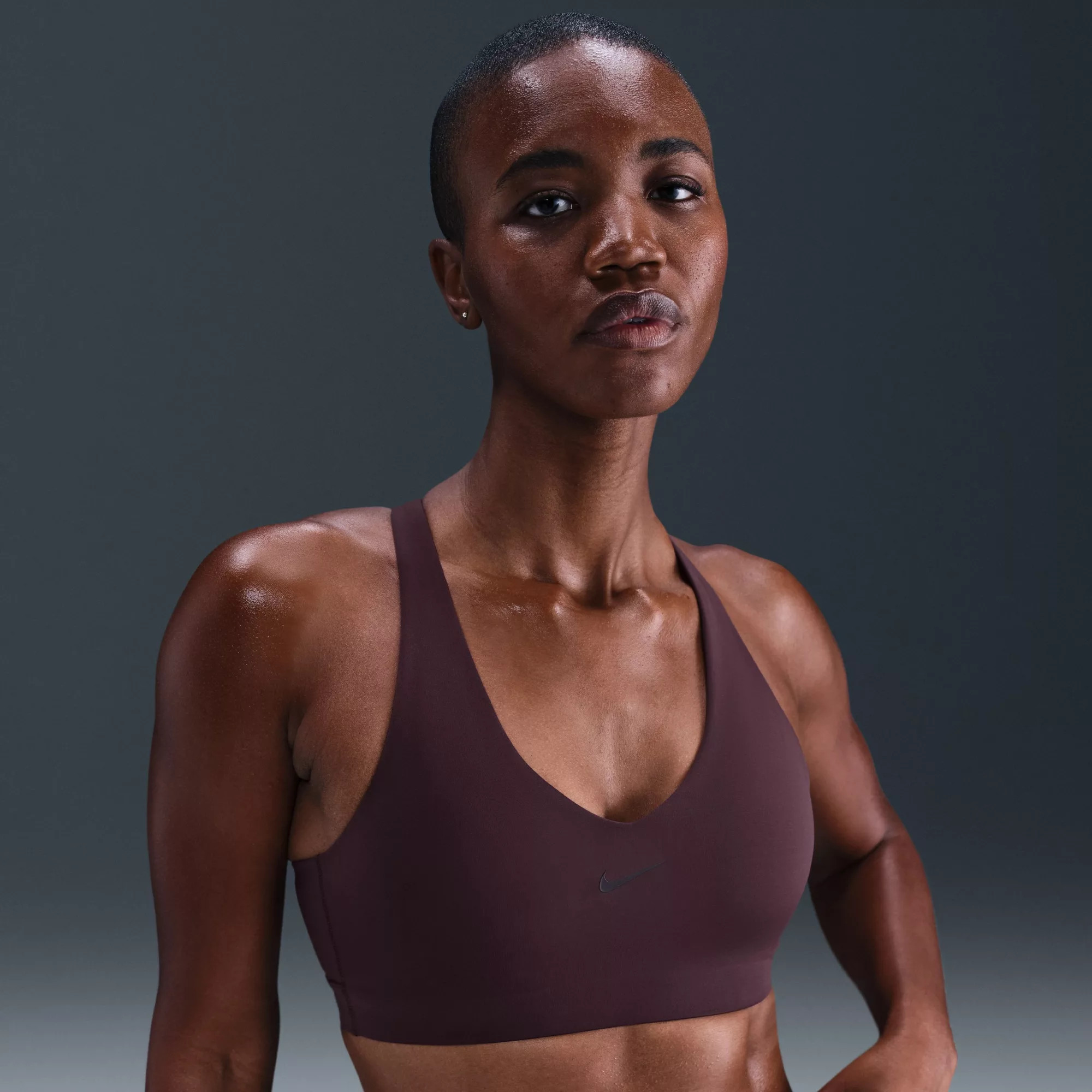 Nike Women's Universa Medium-Support Padded Sport Bra, Burgundy Crush/Brgndy Ash | DICK'S Sporting Goods