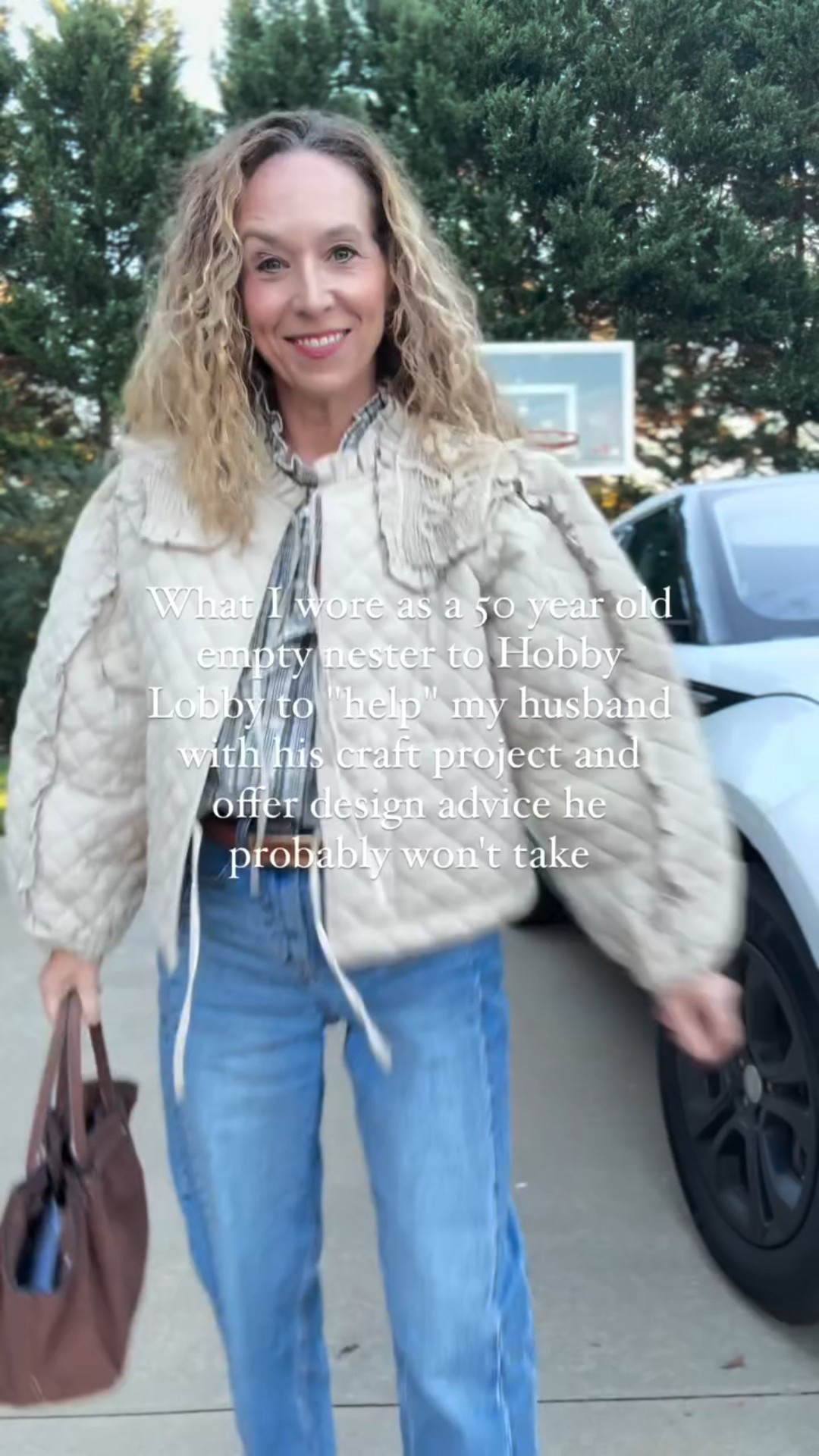 Raise your hand if being an empty nester with more time on your hands causes you to have to help your husband with random craft projects he sees on social media?? 🙋🏼‍♀️😂

Date nights in your 50's are really trios to @hobbylobby to get supplies for a craft project!

But at least it gave me an excuse to wear my favorite jeans that are under $50!  And grab dinner while out so I didn't have to cook!  Win win!!

Comment below if you are also an empty nester who gets dragged into your husbands DIY projects!!😊

And if you want link to these jeans comment shop and be sure to follow so you can get the DM with link in your inbox!!

#fashionover40 #midlifestyle #styleover40 #styleover50 #emptynesterlife❤️ #emptynesters #craftprojects