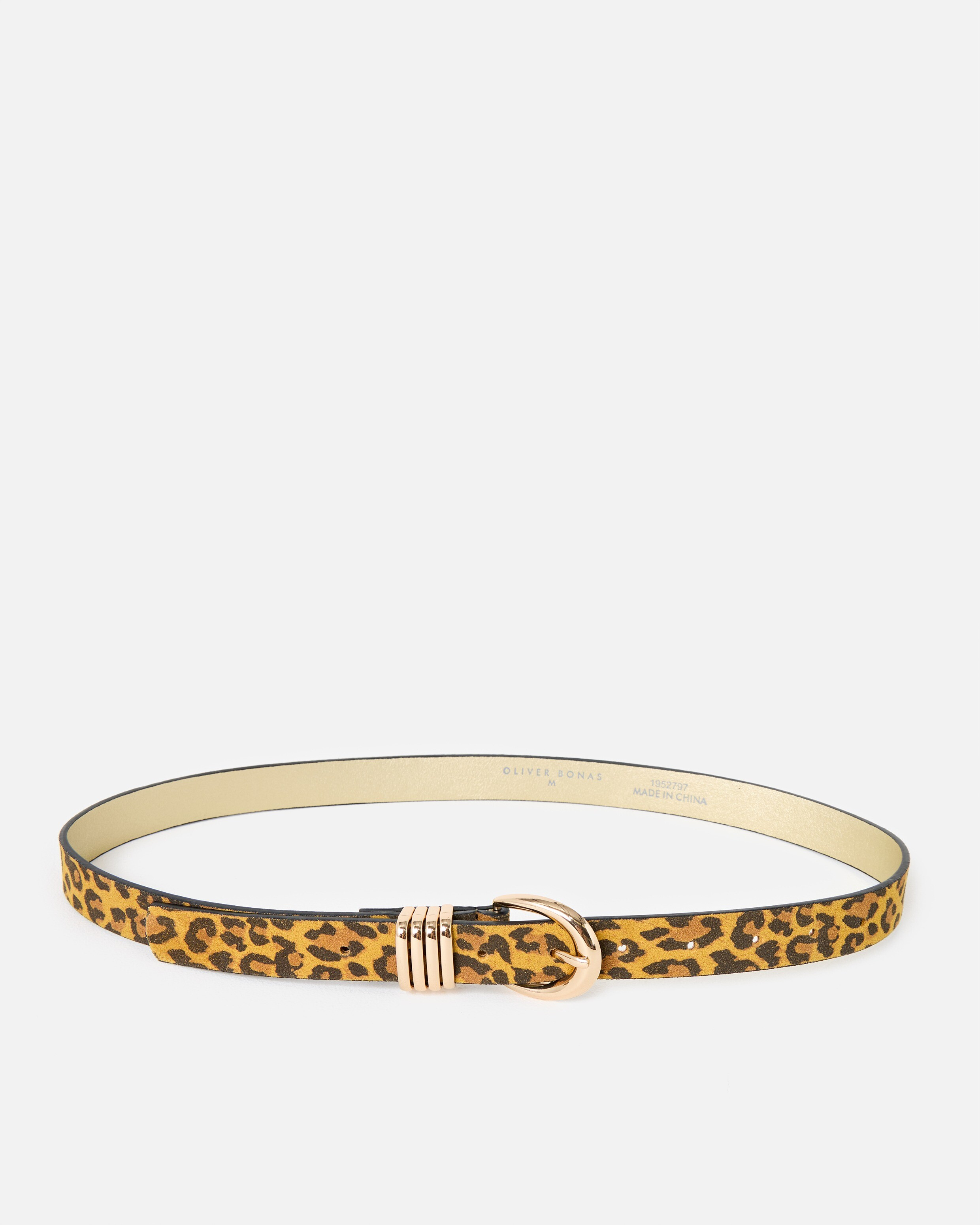 Brown Animal Print Suede Jeans Belt | Oliver Bonas | Oliver Bonas (Global)