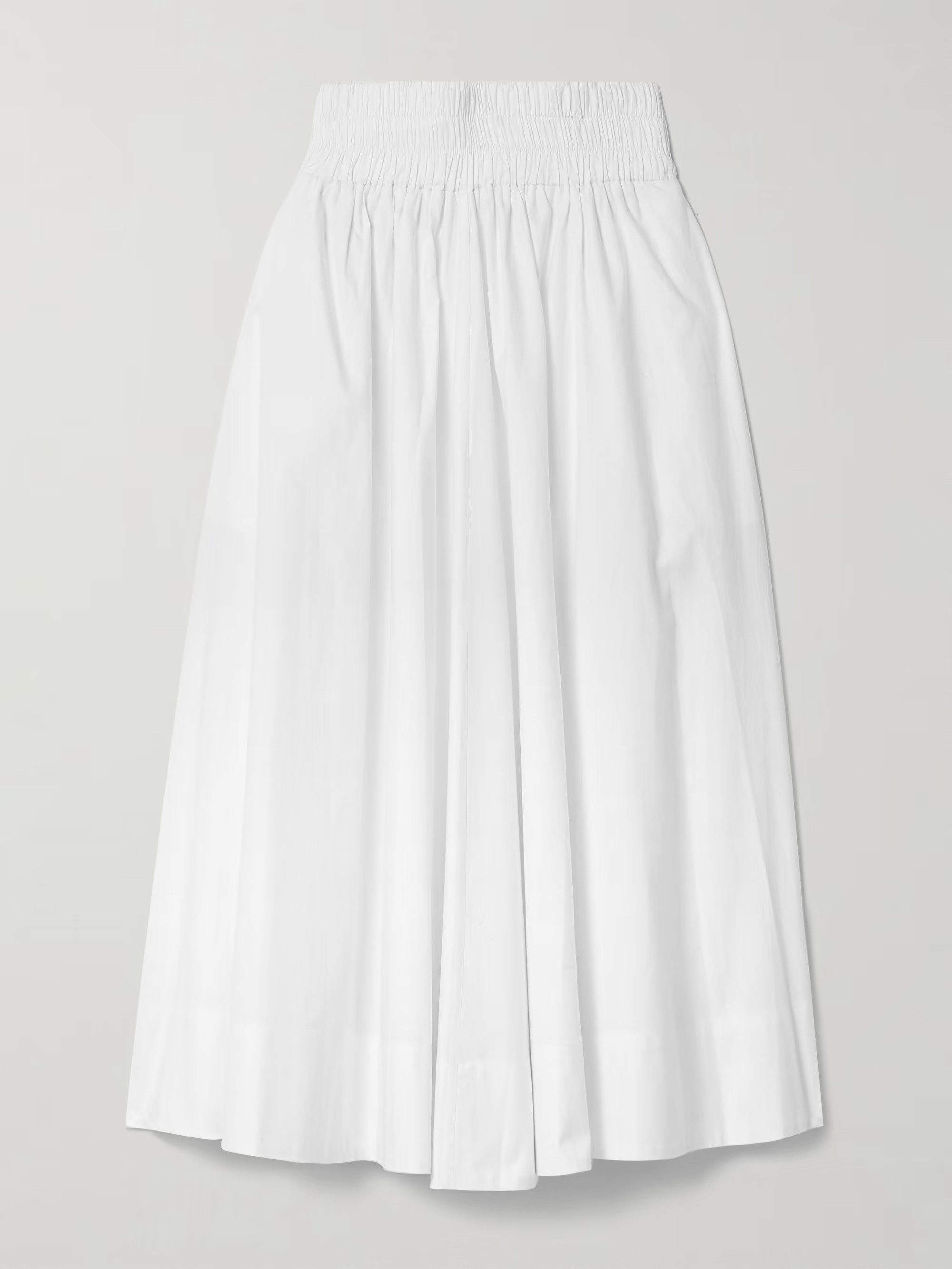 The Kyria pleated cotton-poplin midi skirt | NET-A-PORTER (US)