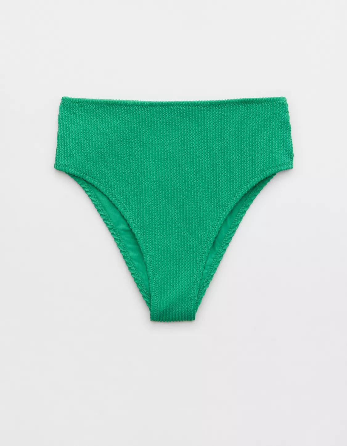 Aerie Crinkle High Cut Cheeky Bikini Bottom | Aerie