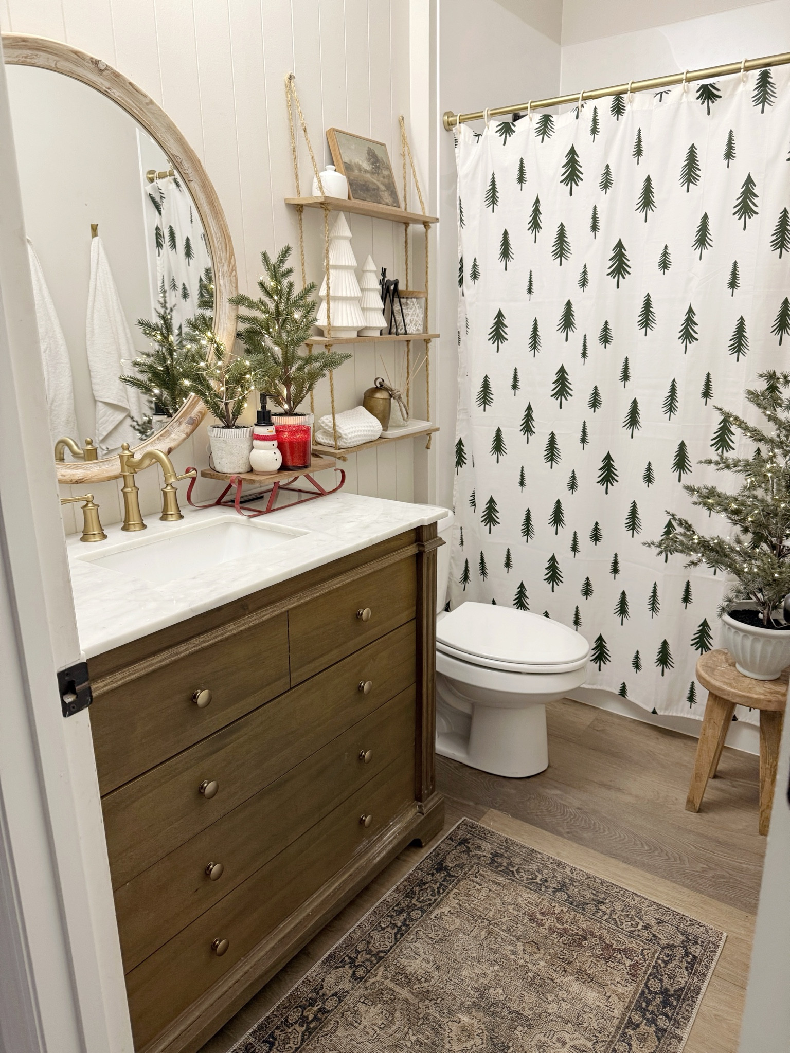 Christmas guest bathroom!