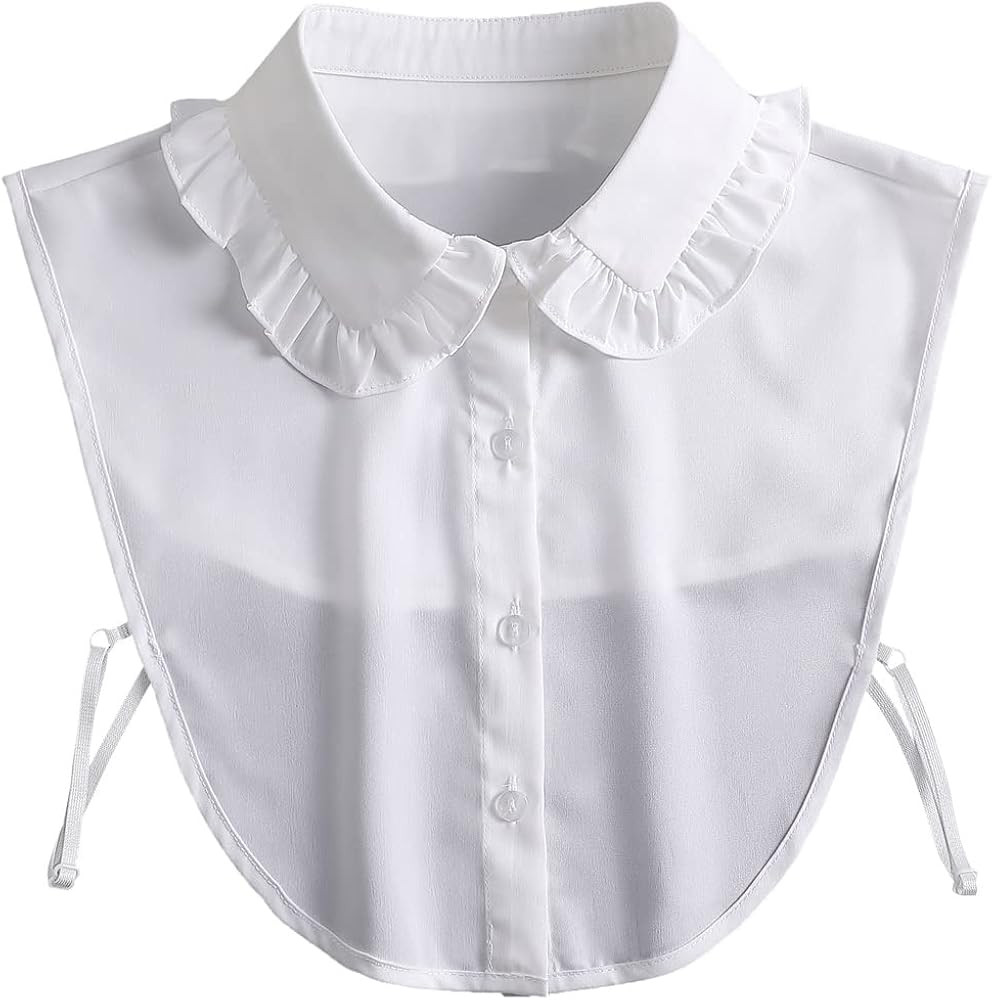 LoudSung False Collar Detachable Half Shirt Blouse Fake Collar Double Layer Elegant for Women Gir... | Amazon (US)