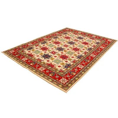 One-of-a-Kind Denev Hand-Knotted New Age 10'2" x 13'7" Wool Area Rug in Ivory/Red | Wayfair North America
