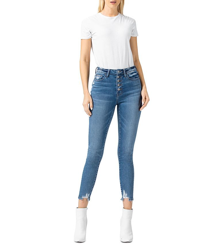 High Rise Crop Skinny Jeans in Medium Blue (36% off) - Comparable value $62 | Bloomingdale's (US)