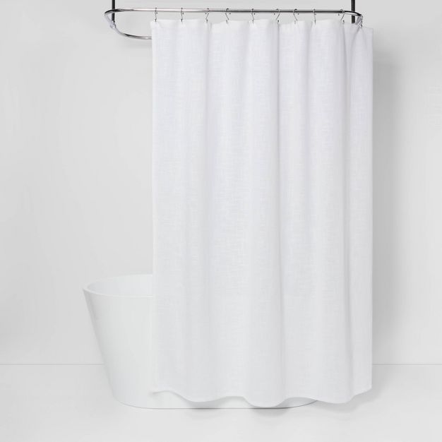 Woven Shower Curtain White - Threshold™ | Target