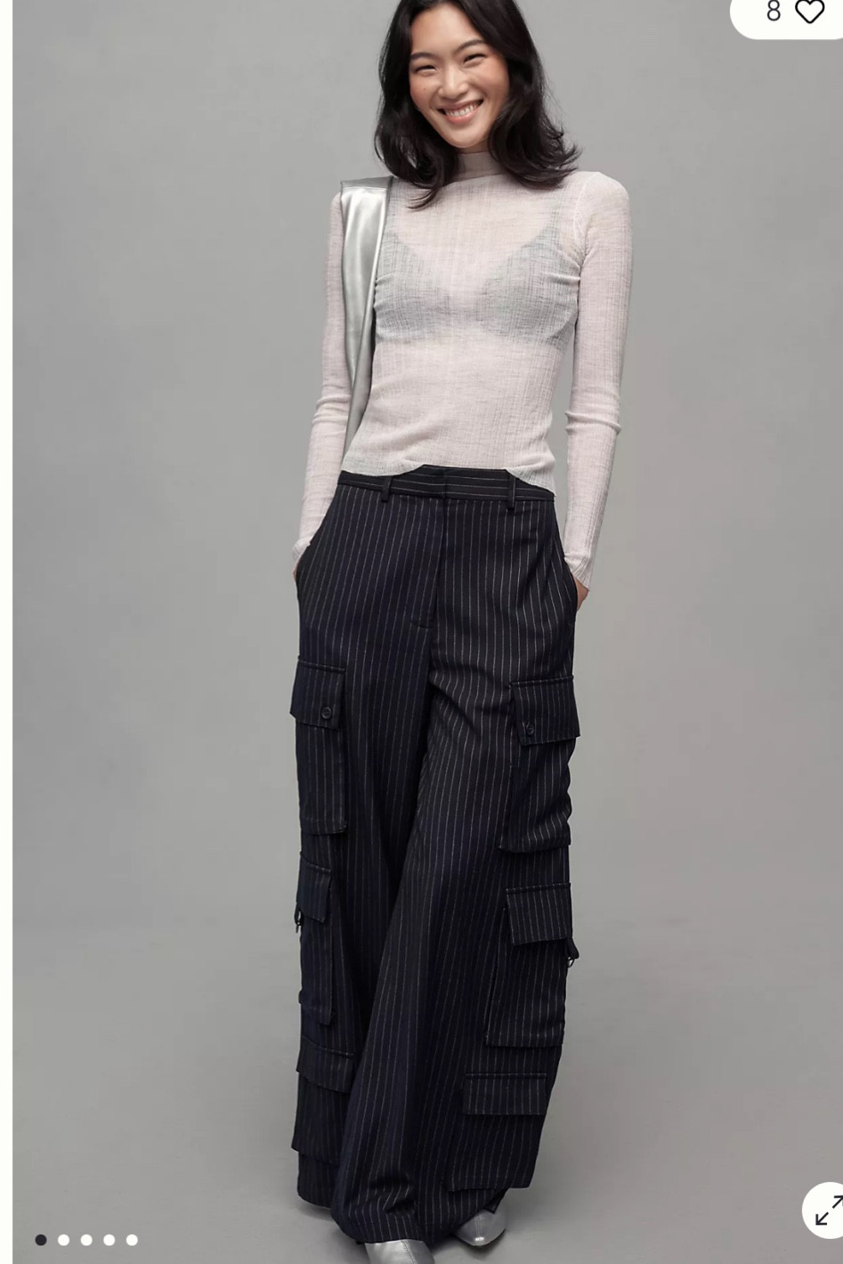 Wide leg cargo pinstripe 🖤

#LTKstyletip #LTKFind #LTKSeasonal