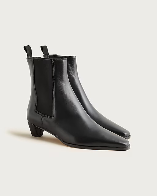 Remi square-toe ankle boots in leather | J. Crew US