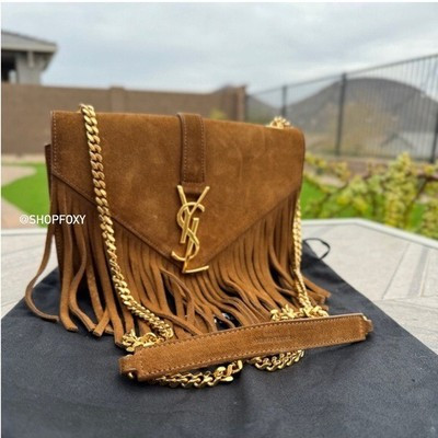 Saint Laurent Monogram Baby Fringe Crossbody | eBay US