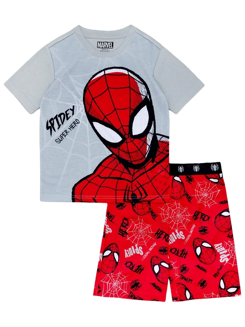 Spiderman 2-Piece Short Sleeve and Short Pajama Set, 4-12 | Walmart (US)