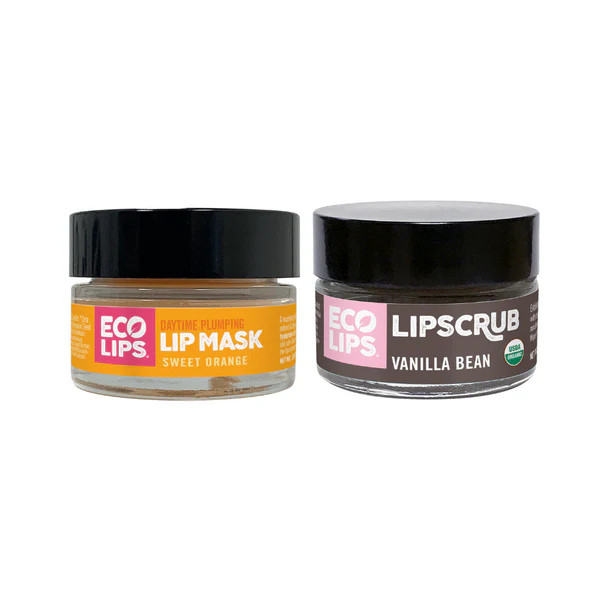 Plumping Daytime Lip Mask + Vanilla Bean Lip Scrub, 2-count | Eco Lips