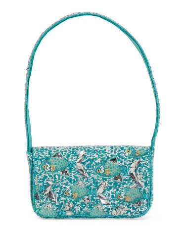 Beaded Sardine Shoulder Bag For Women, Leather | TJ Maxx