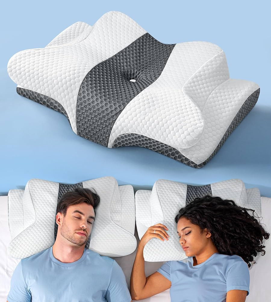 Sleep Doctor Approved Cervical Neck Pillow for Sleeping, Ergonomic Contour Side Sleeper Pillows f... | Amazon (US)