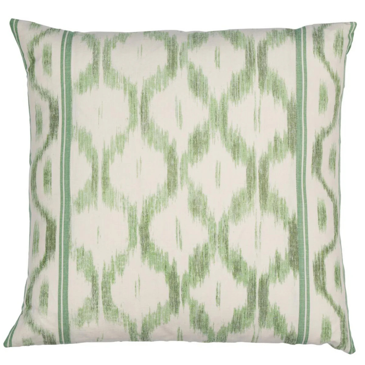 Santa Monica Ikat 22" Throw Pillow in Leaf Green - BARGAIN BASEMENT IT | The Well Appointed House, LLC