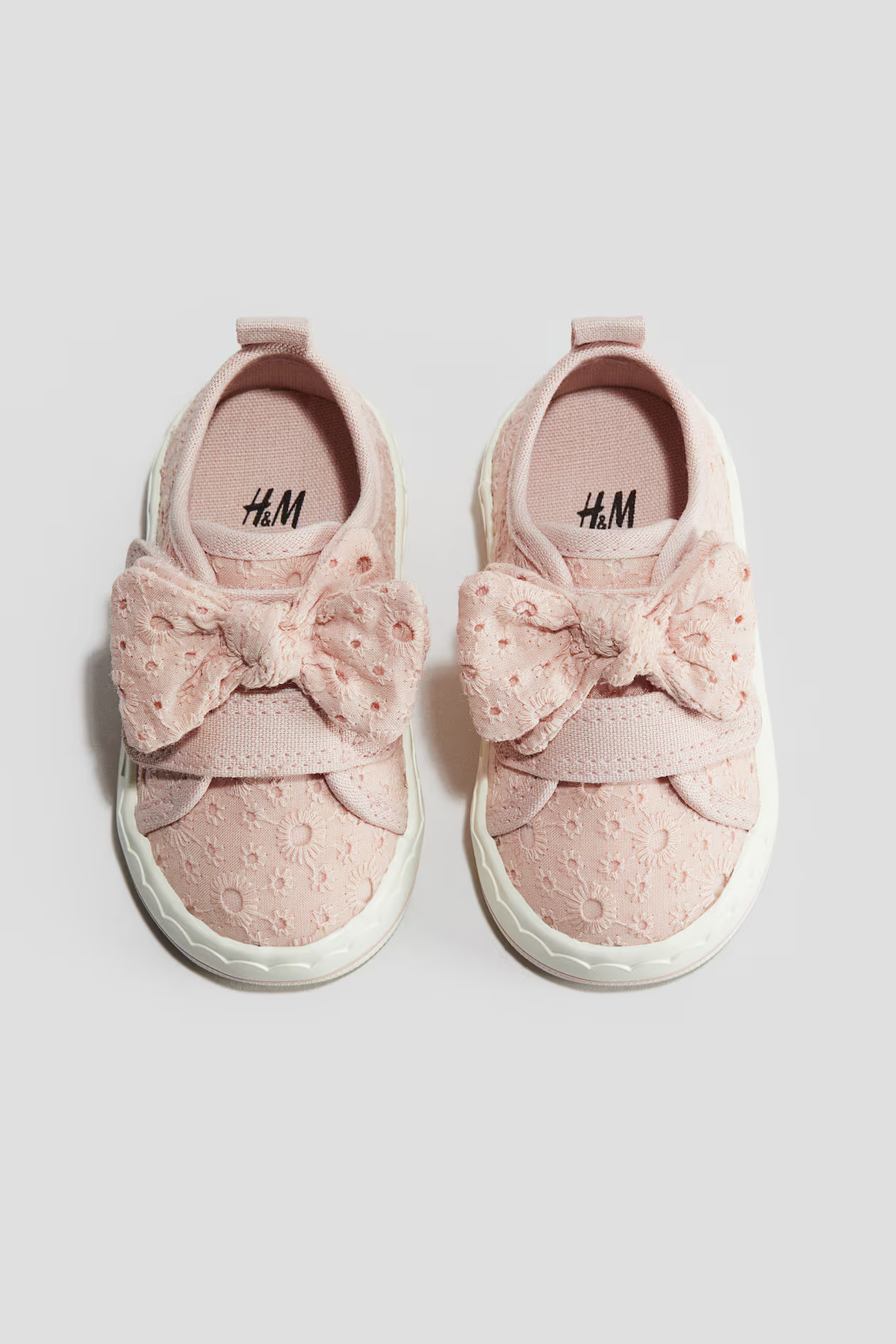 Embroidered-Detail Canvas Sneakers | H&M (US + CA)