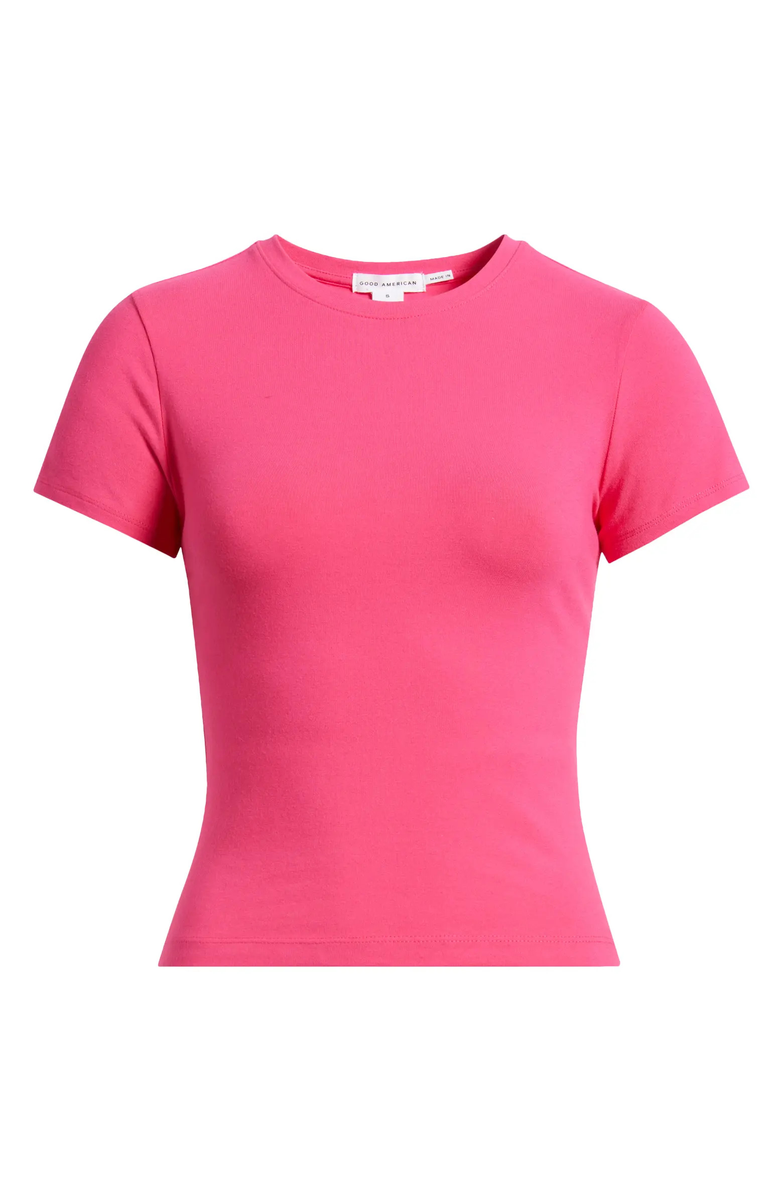 Good American Stretch Cotton Baby Tee | Nordstrom | Nordstrom