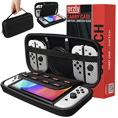 Orzly Carry Case Compatible with Nintendo Switch and New Switch OLED Console - Black Protective H... | Amazon (US)