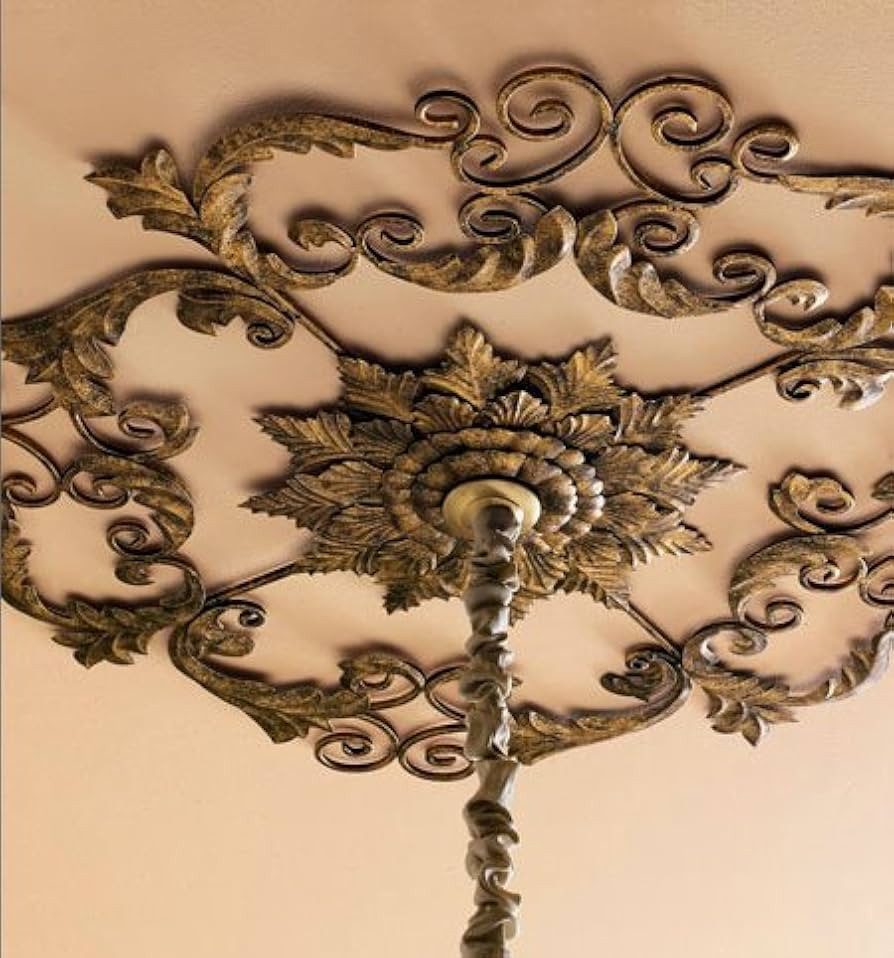 Large Old World Acanthus Leaf Ceiling Medallion | Amazon (US)
