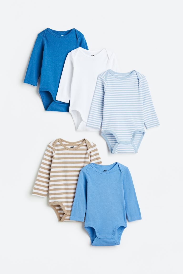 5-pack Long-sleeved Bodysuits | H&M (US + CA)