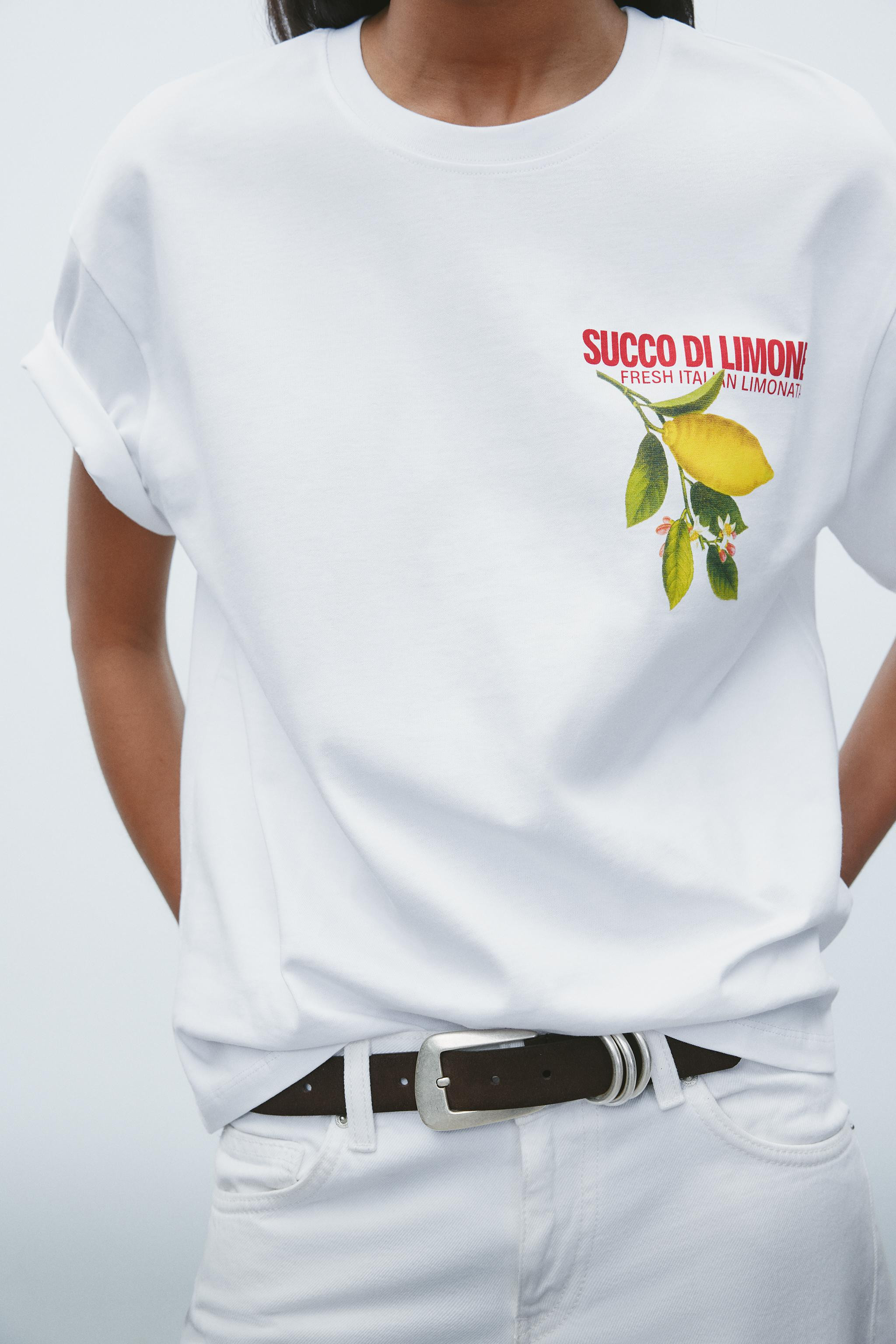 PANCRACE BESSA LEMON PRINT T-SHIRT | Zara UK