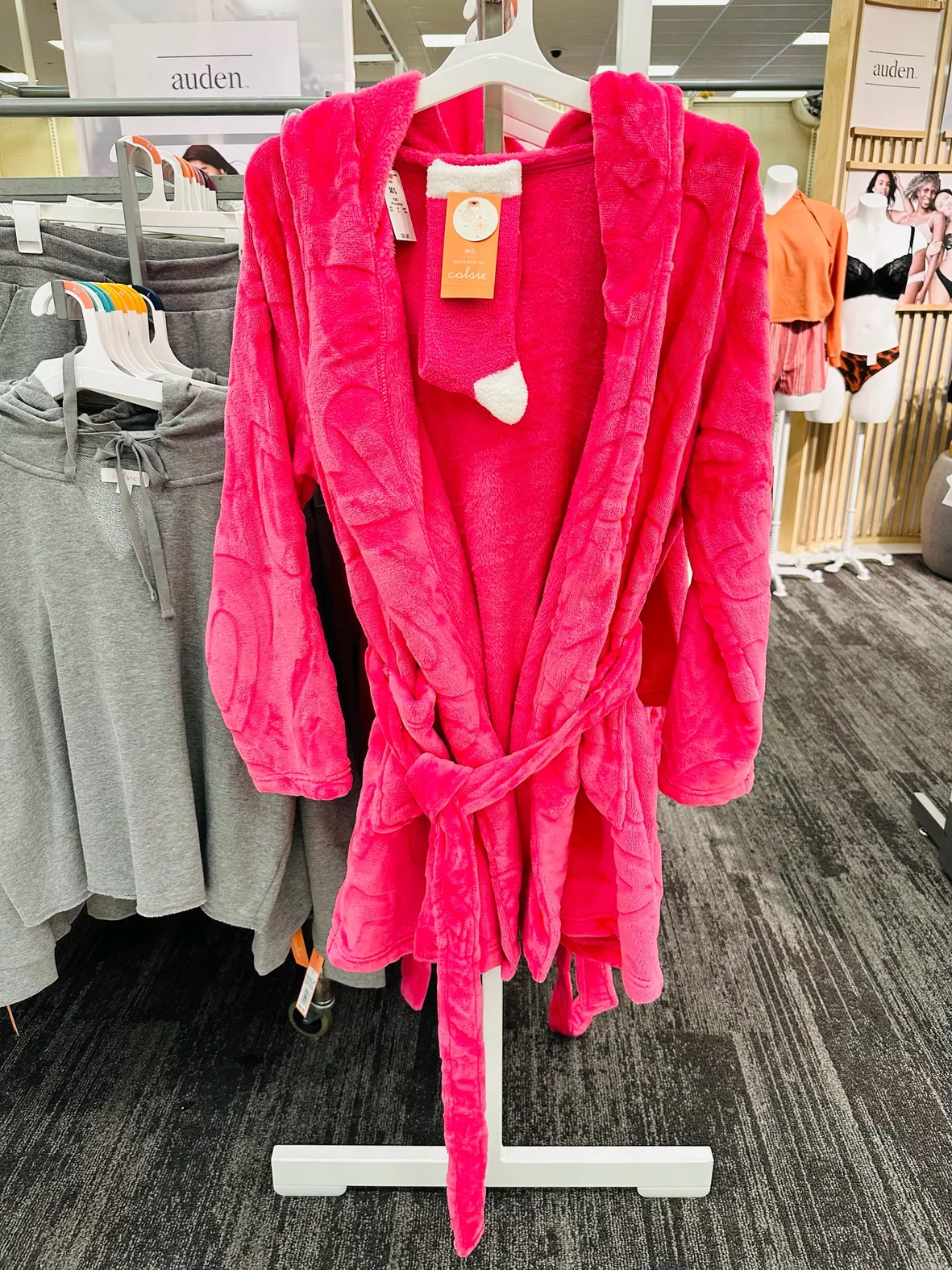 new at target - cozy robe and sock set by colsie! just in time for