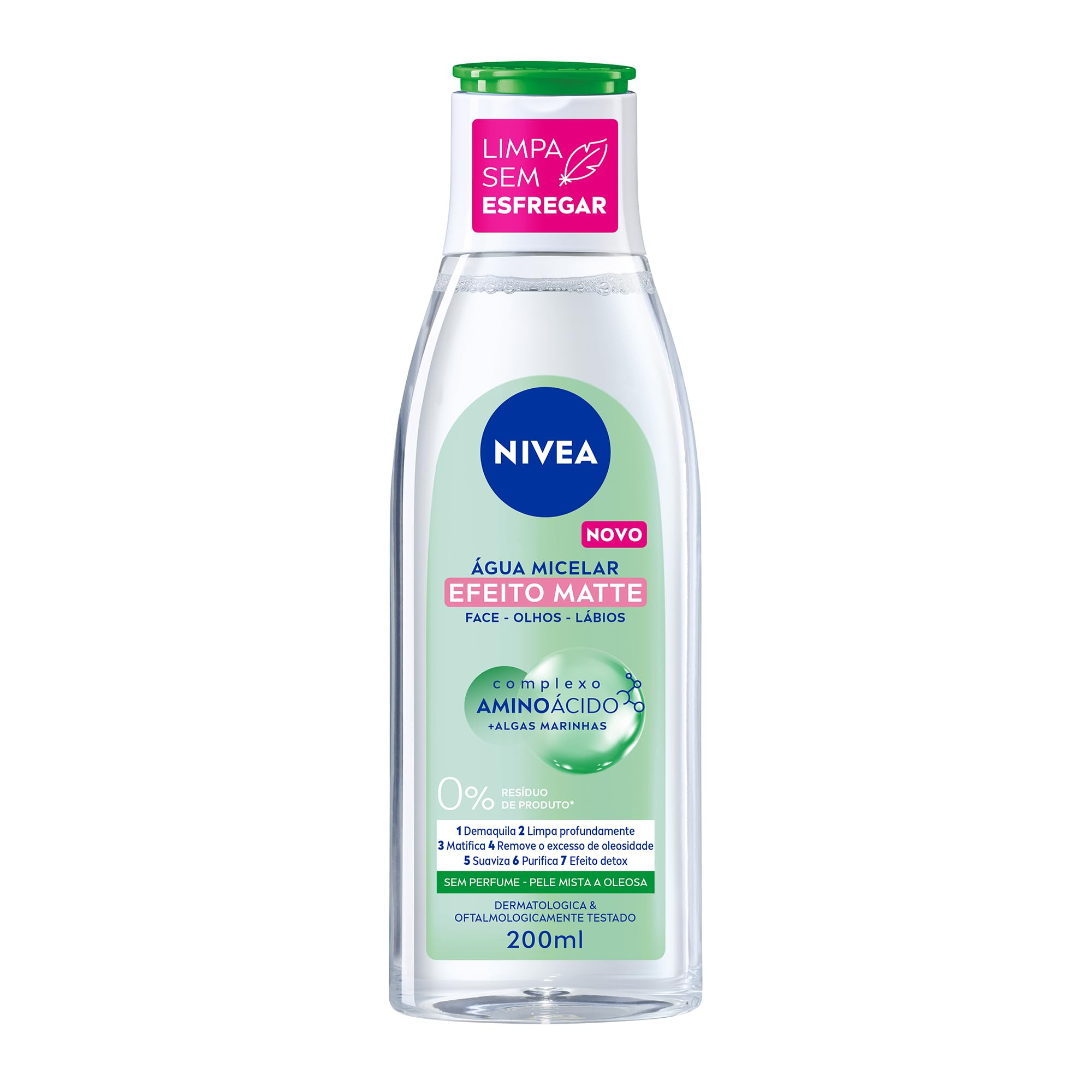 NIVEA Água Micelar Solução de Limpeza Facial 7 em 1 Efeito Matte 200ml - Fórmula poderosa com... | Amazon (BR)