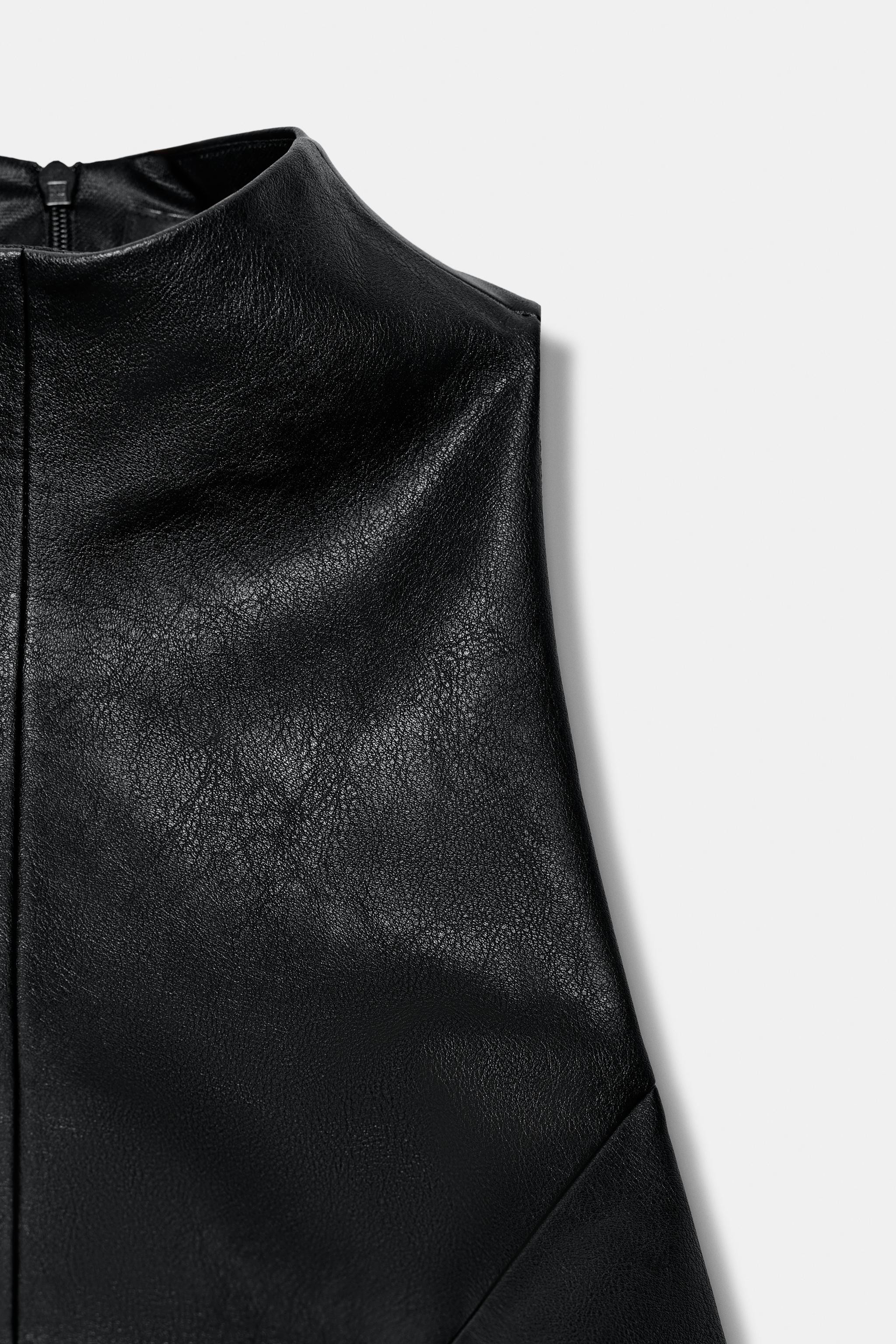 FAUX LEATHER TOP | Zara UK