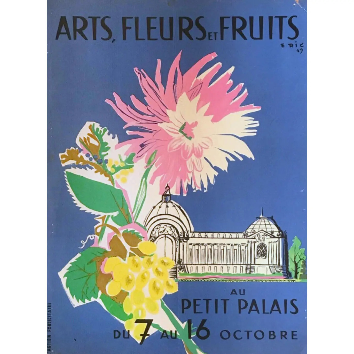 1949 Arts Fleurs Et Fruits Petit Palais Paris Poster | Chairish