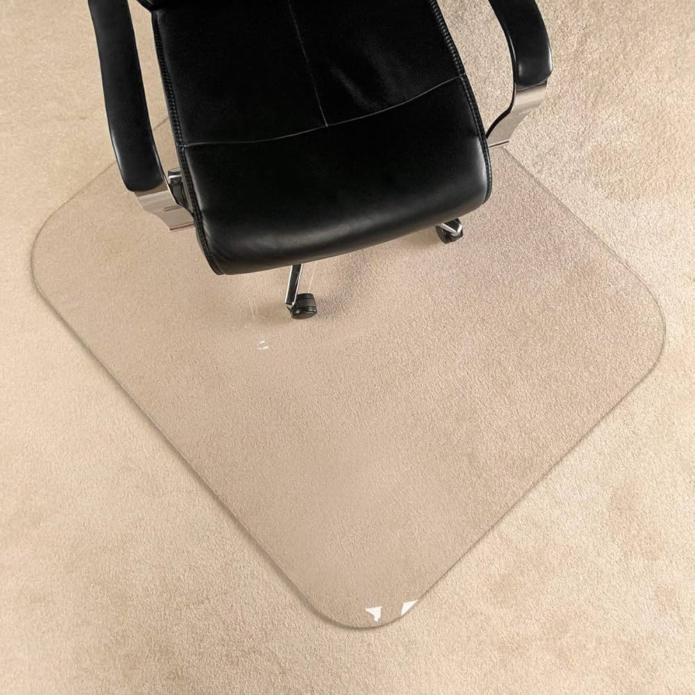 [UpgradedVersion] Crystal Clear 1/5" Thick 47" x 40" Heavy Duty Hard Chair Mat, Can be Used on Ca... | Amazon (US)