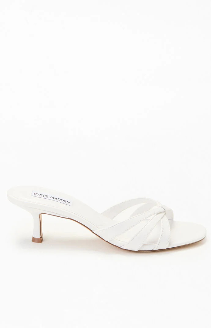 Steve Madden Women's Cary Leather Heels in White - Size 9.5 | PacSun