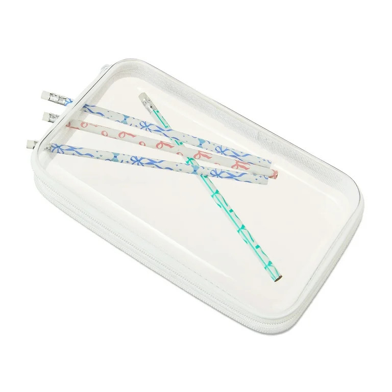 Pen+Gear Clear Zipper Case, White Pencil | Walmart (US)