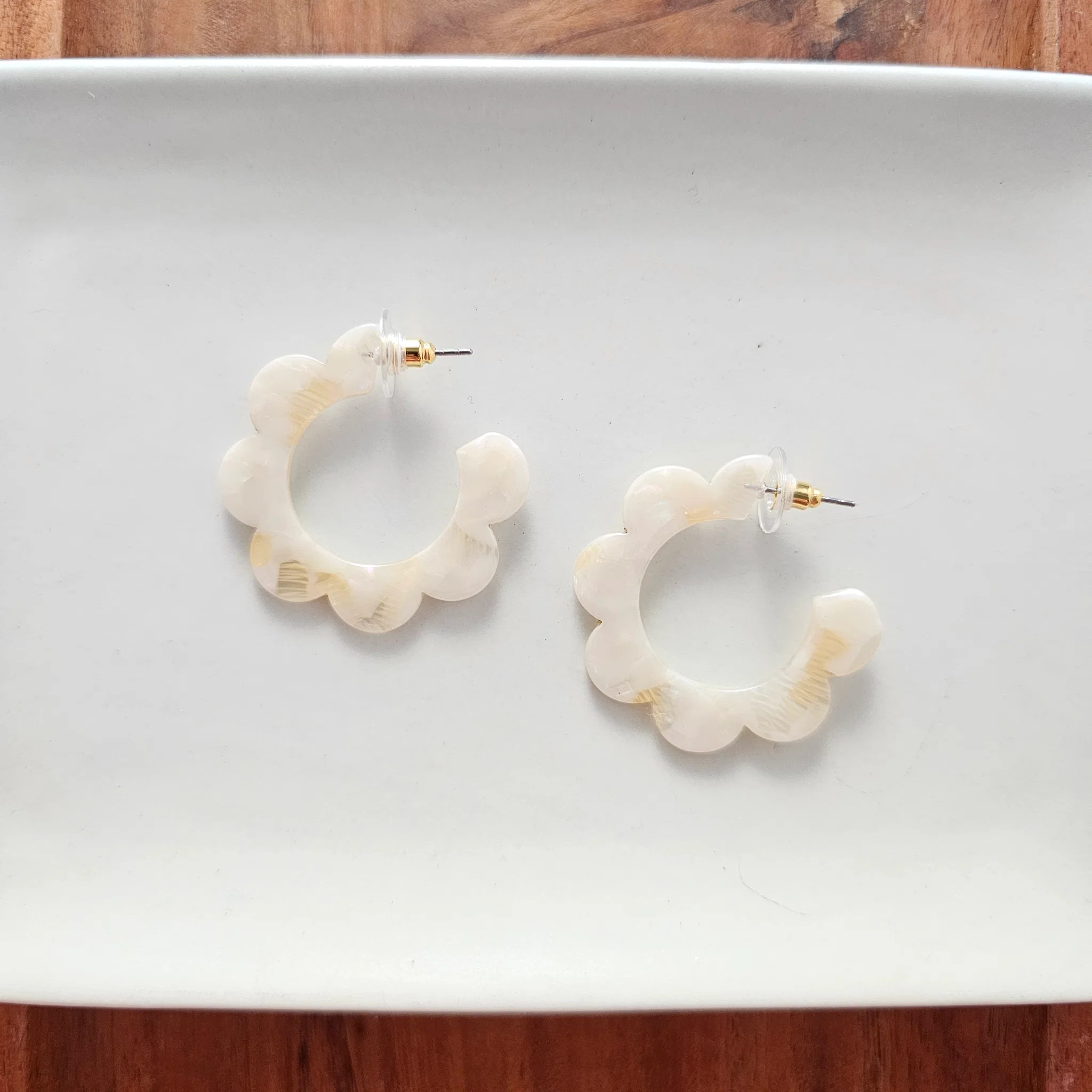 Flora Hoops - Cream | Spiffy & Splendid