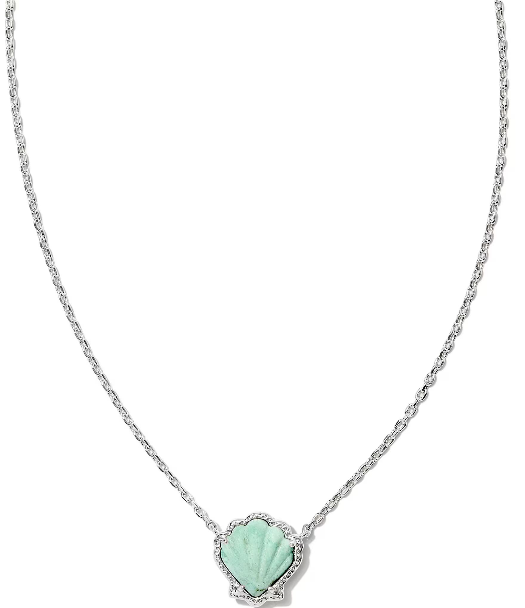 Kendra Scott Brynne Shell Silver Short Pendant Necklace | Dillard's | Dillard's