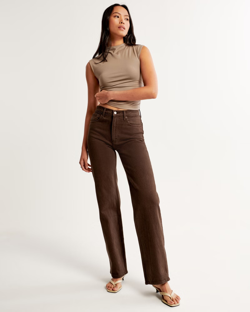 Women's High Rise 90s Relaxed Jean | Women's Clearance | Abercrombie.com | Abercrombie & Fitch (US)