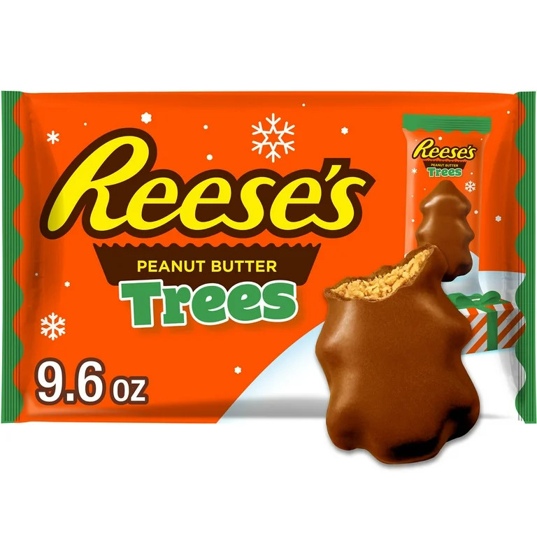 Reese's Milk Chocolate Snack Size Peanut Butter Trees Christmas Candy, Bag 9.6 oz | Walmart (US)