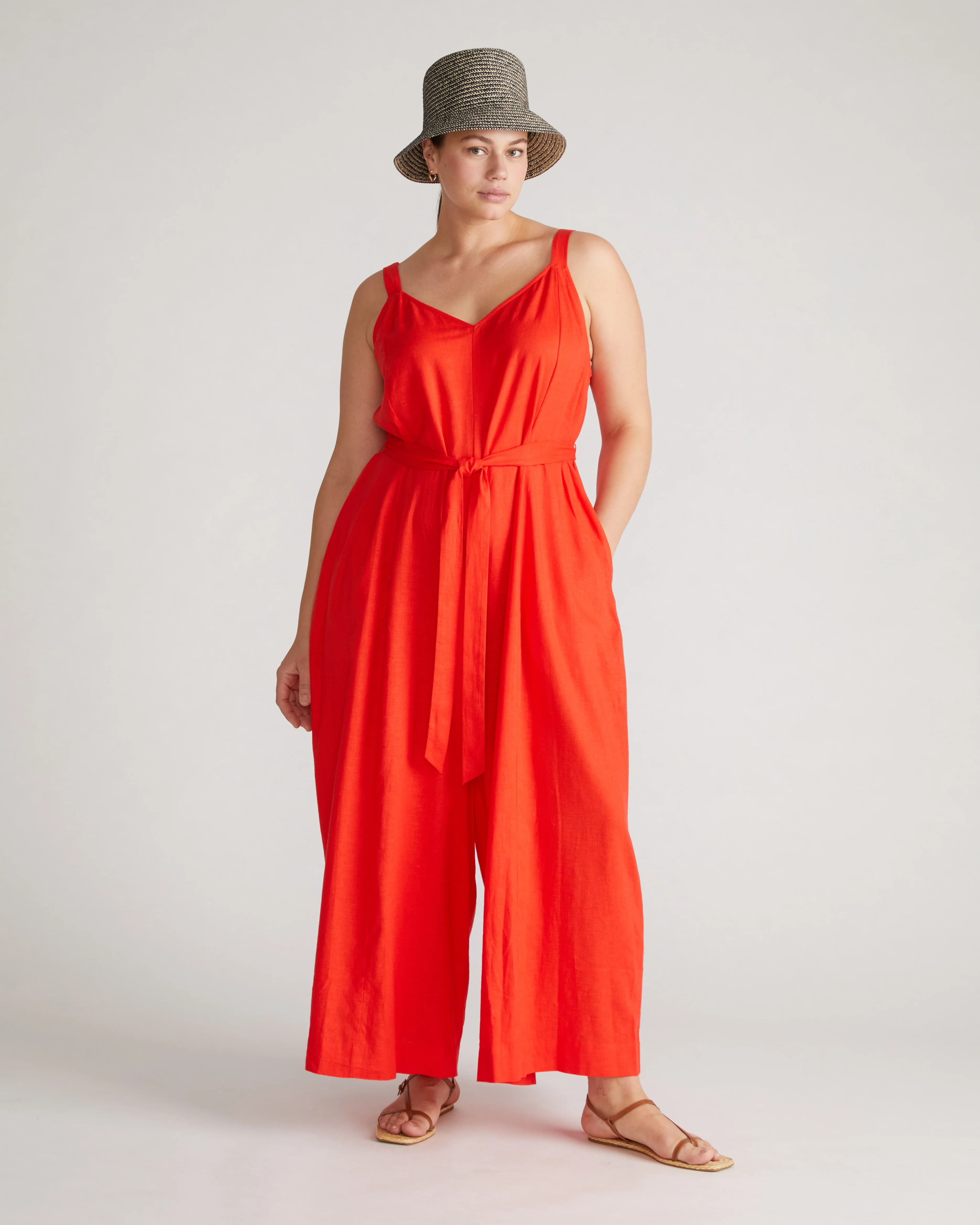 Promenade Linen Jumpsuit - Shoreline Sunset | Universal Standard