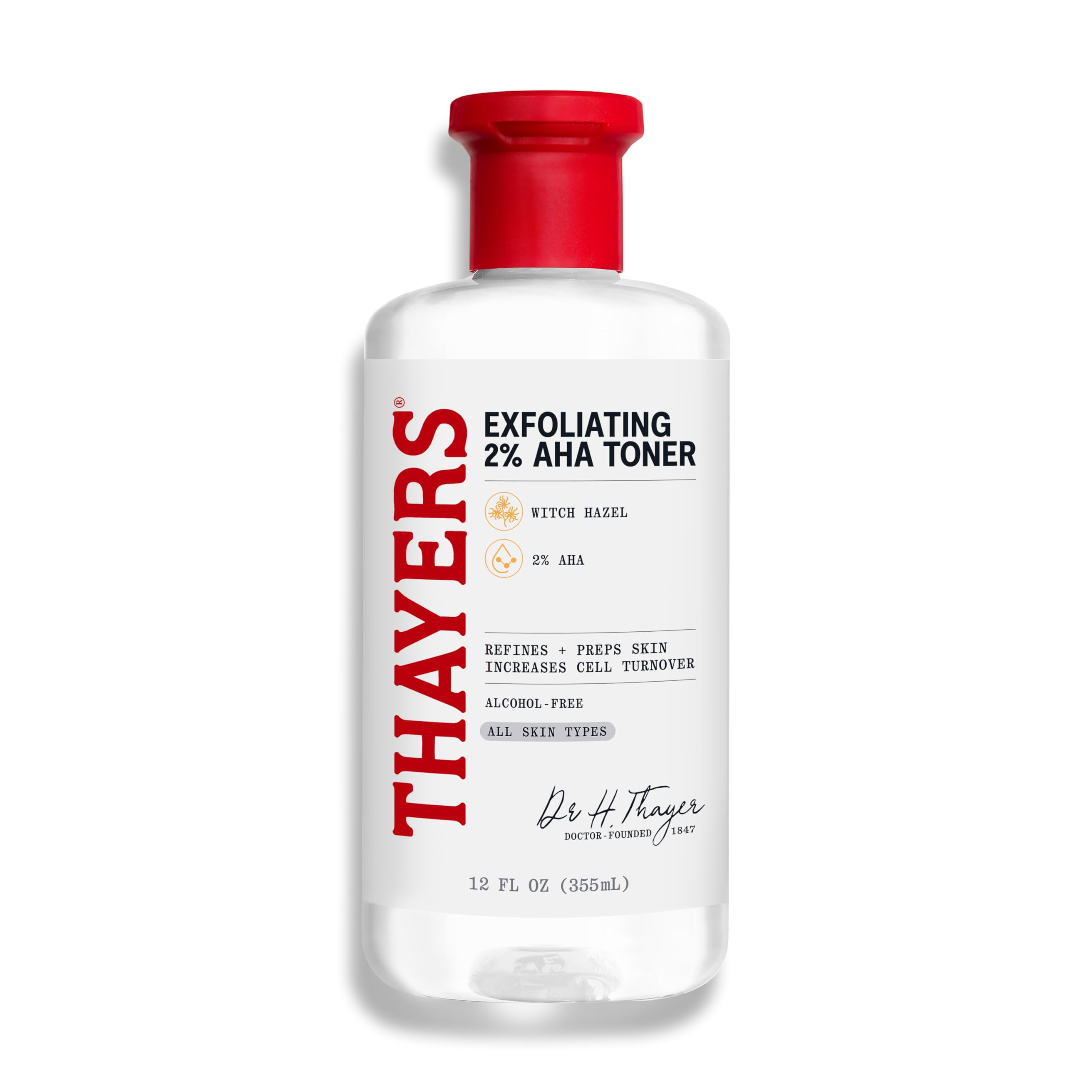 Thayers 2% AHA Exfoliating and Brightening Toner with Glycolic Acid, Lactic Acid and Witch Hazel,... | Amazon (US)