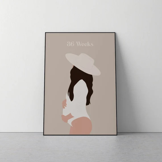 Pregnancy Portrait New Mom Gift Pregnancy Gift Custom | Etsy | Etsy (US)