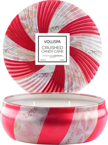 Crushed Candy Cane 3-Wick Decorative Tin Candle | Nordstrom