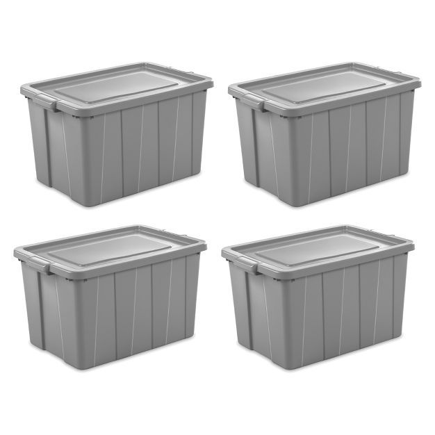 Sterilite Tuff1 30 Gallon Plastic Storage Tote Container Bin w/ Lid (4 Pack) | Target