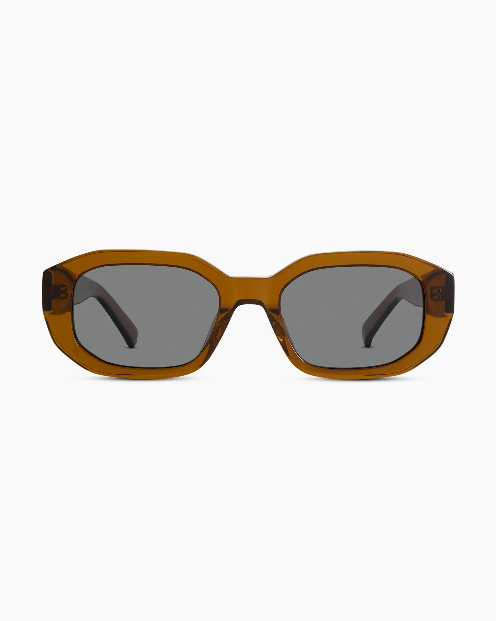 Quince | Women's Barbados Polarized Acetate Sunglasses in Clear Spice with Grey lens, Size Standard, Cellulose Acetate | Quince