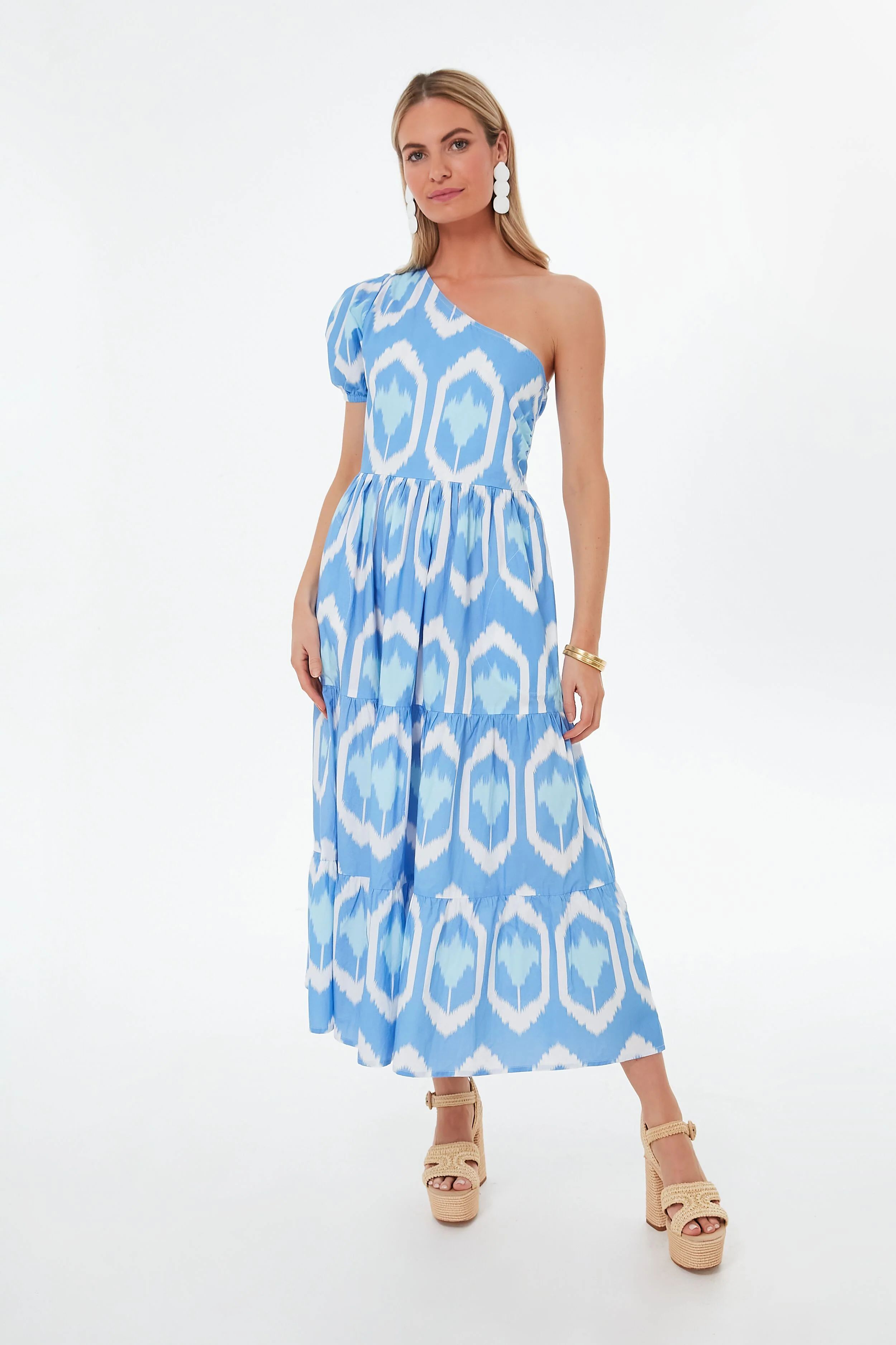 Blue Odisha One Shoulder Maxi Dress | Tuckernuck (US)
