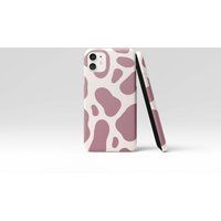 Pink Cow Print Phone Case iPhone Samsung Google Pixel LG Animal Print Abstract Pattern Cute Rubber P | Etsy (US)