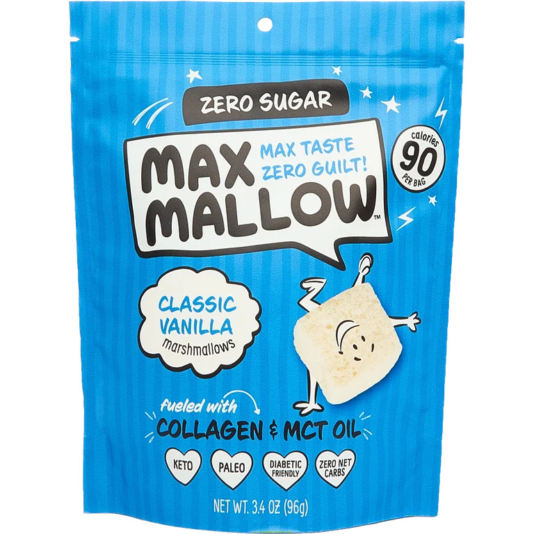 Know Brainer Max Mallow Classic Vanilla- Guilt-Free & Zero Sugar Marshmallows -Low Carb and Zero ... | Walmart (US)